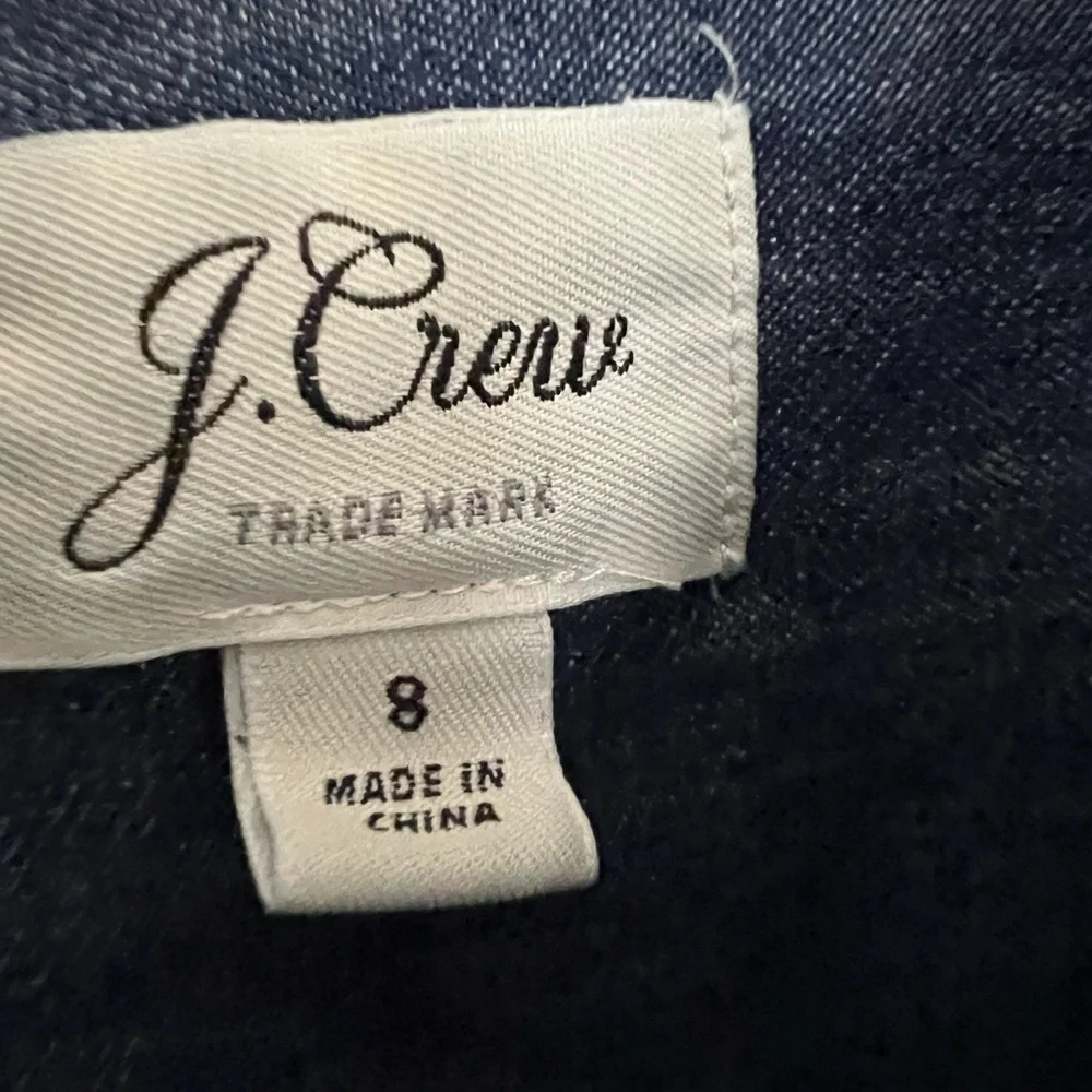 J. Crew Denim Button-Down Shirt in Indigo Blue